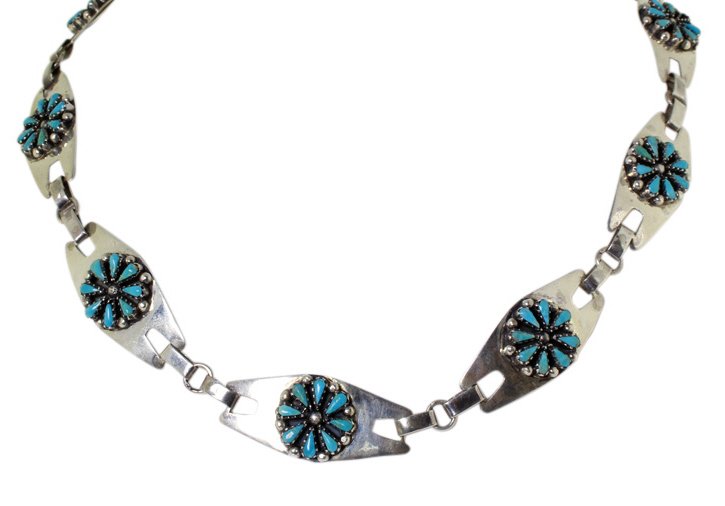 Sterling Native American Style Belt (1 of 2)