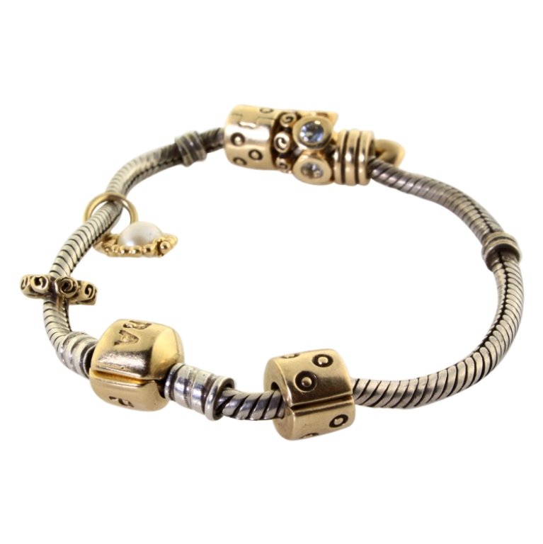 Pandora Sterling & 14k Gold Bracelet (1 of 1)