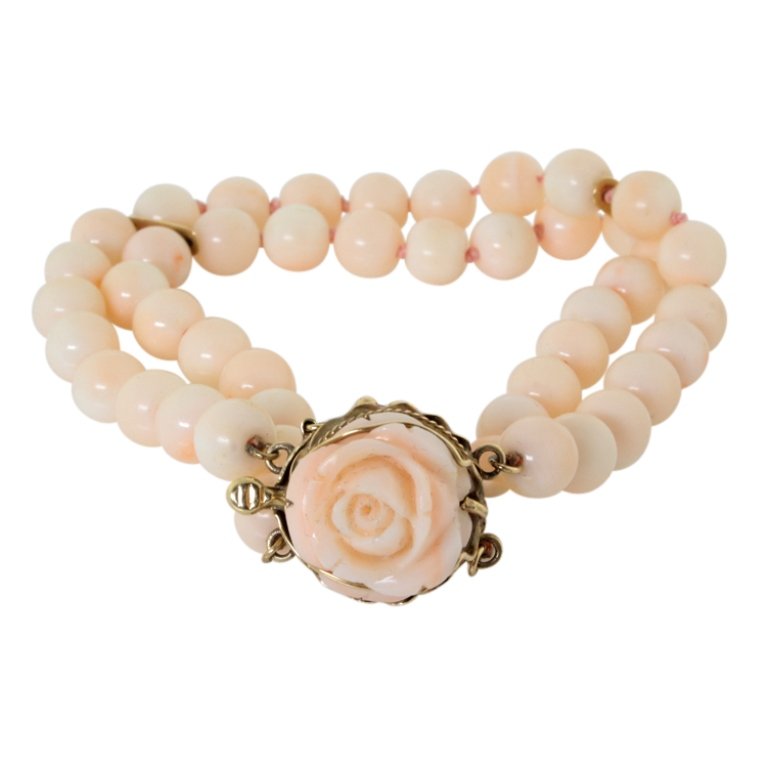 Pink Coral and Gold Jewelry Set (1 of 7)