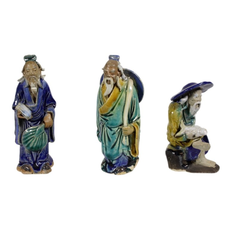 Lot of 3 Chinese Mudmen (1 of 3)