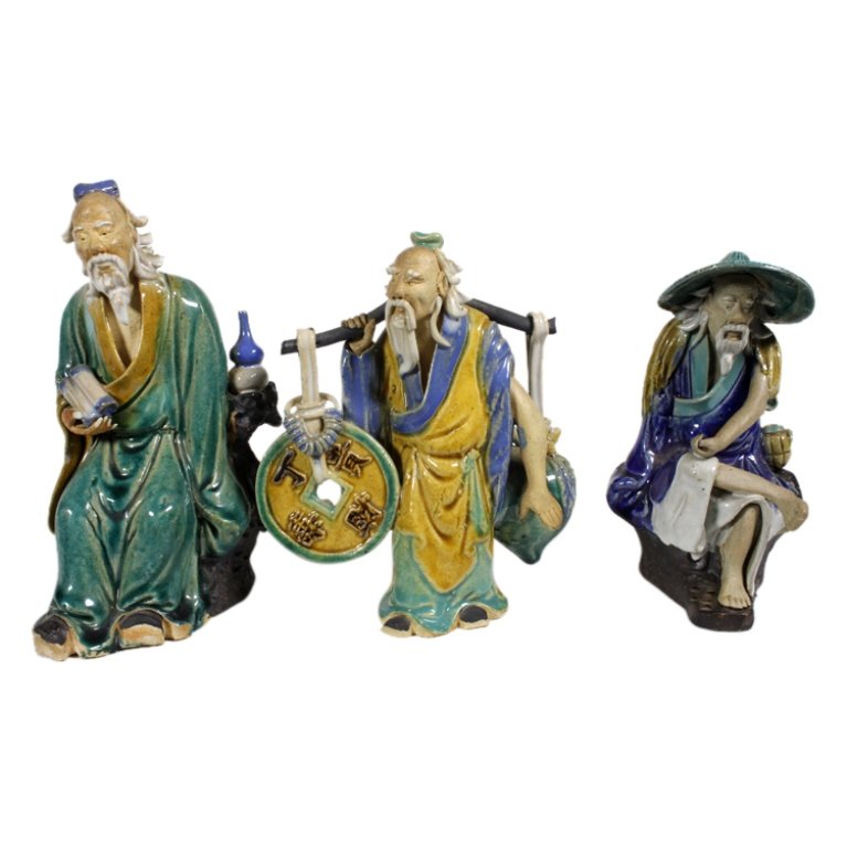 Lot of 3 Chinese Mudmen (1 of 3)