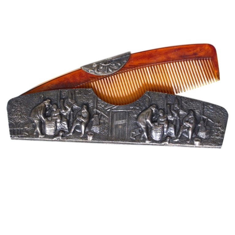 Vintage Denmark Silver Comb Case (1 of 4)