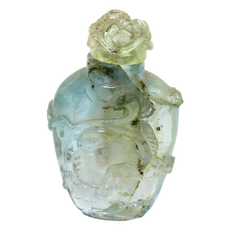 Chinese Carved Glass Snuff Bottle (1 of 4)