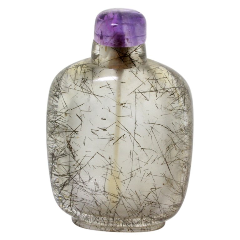 Chinese Rutilated Quartz Snuff Bottle (1 of 3)