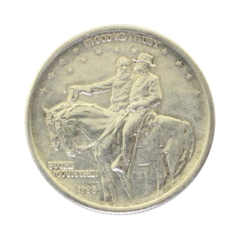 1925 Stone Mountain Half Dollar: Est. $ 40 - 60 1925 Stone Mountain Half Dollar.