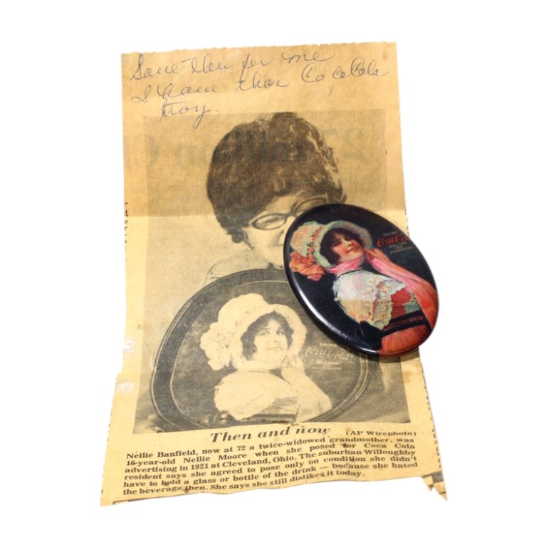 Small Coca Cola Handheld Advertising Mirror (1 of 1)