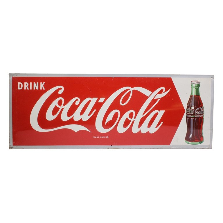 Metal Drink Coca Cola Sign (1 of 2)