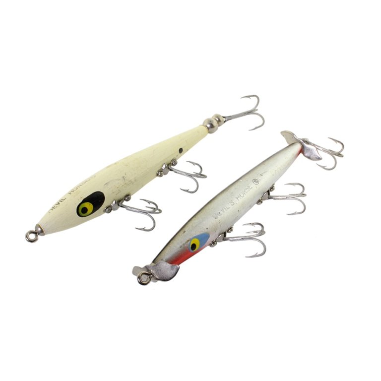 Lot of 2 Devil's Horse Wooden Fishing Lures: Est. $ 20 - 30 Lot of 2 Devil's Horse Wooden Fishing Lures.