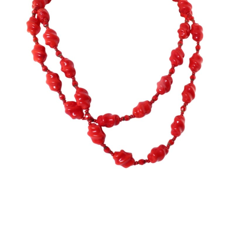 Miriam Haskell Glass Bead Sautoir Necklace (1 of 2)