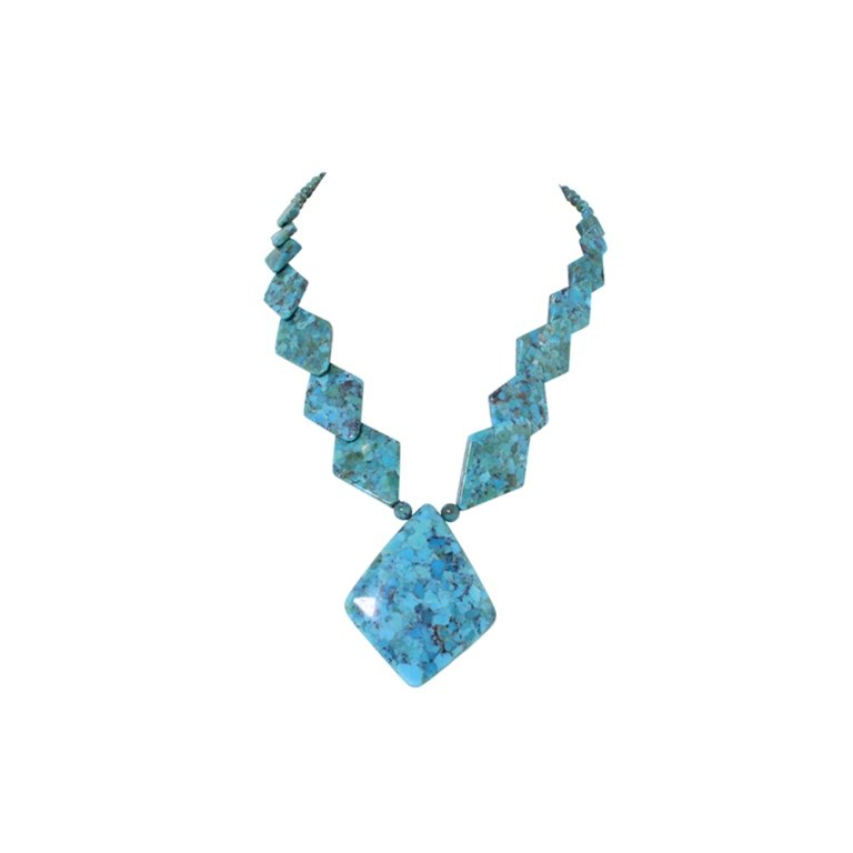 Sterling and Turquoise Chunky Necklace (1 of 3)