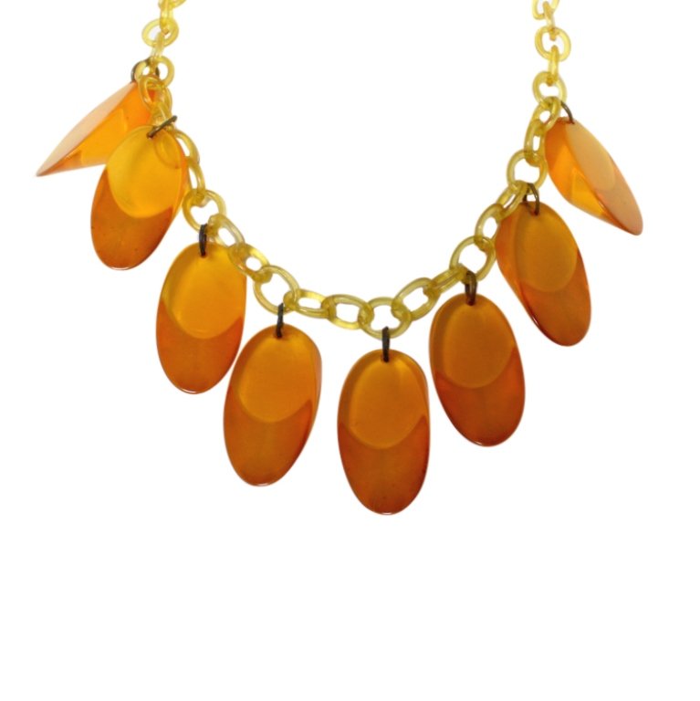 Vintage Bakelite & Celluliod Chain Necklace (1 of 3)