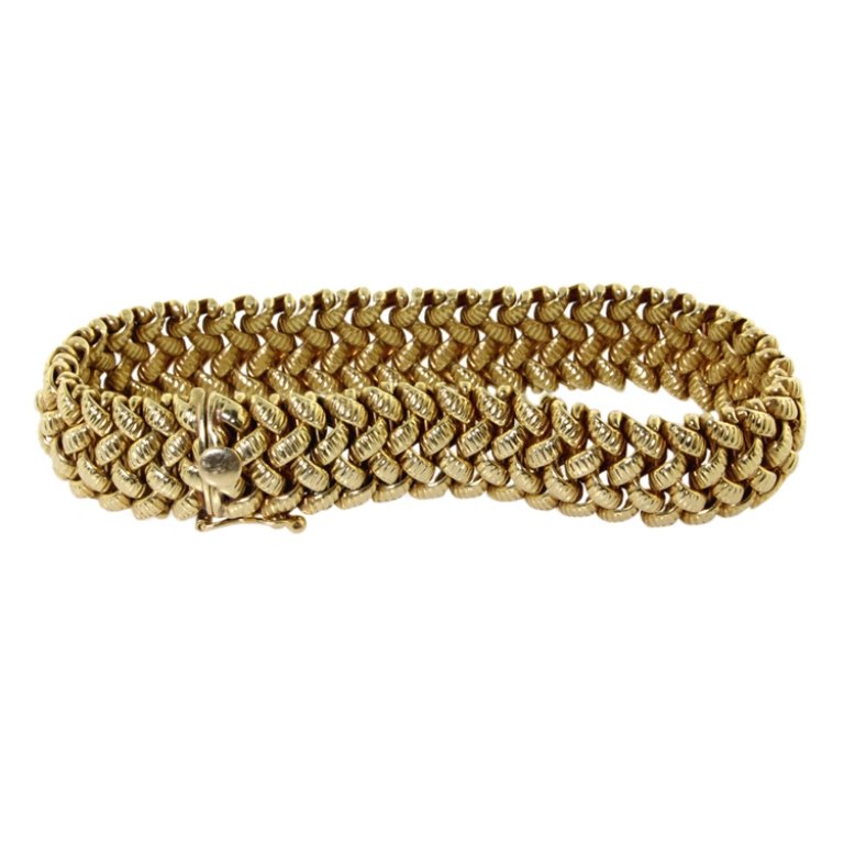 14k Woven Bracelet (1 of 3)