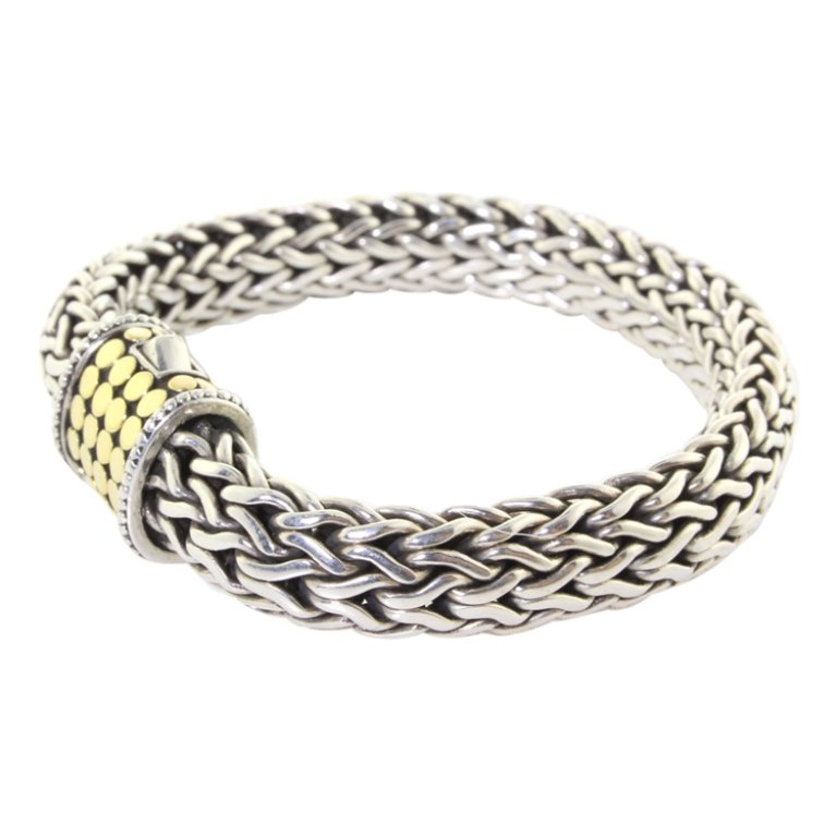 John Hardy Woven Cable 18k and Sterling Bracelet (1 of 2)