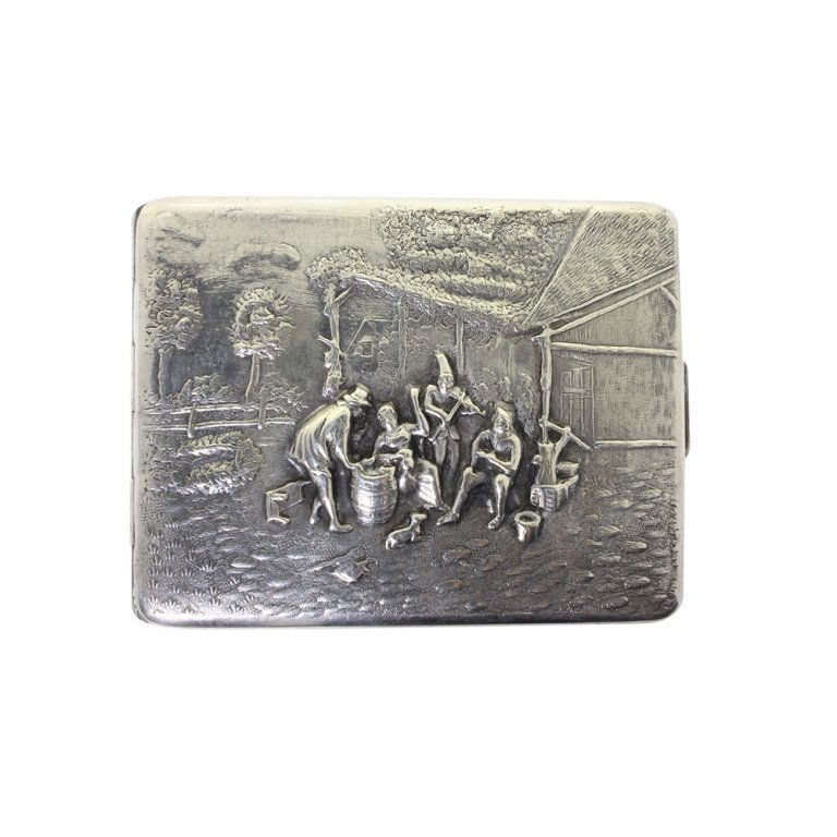 Vintage Figural Repousse Cigarette Case (1 of 3)