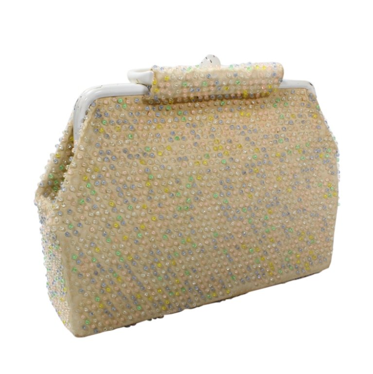 Vintage Dot Purse with Matching Small Clutch Purs (1 of 2)