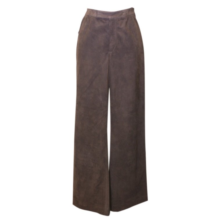 Linda Allard Ellen Tracy Brown Leather Pants (1 of 2)