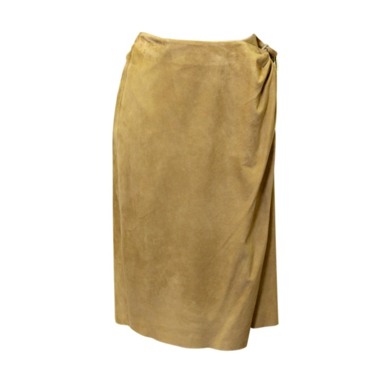 Womens NEW Ralph Lauren Goat Suede Skirt (1 of 2)