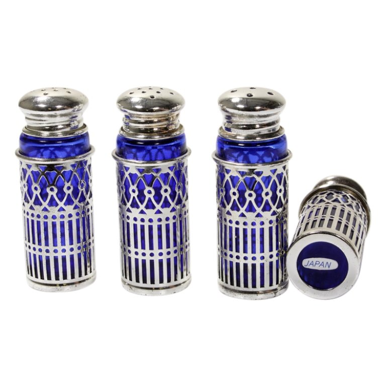 Eagle 1779 Silver & Cobalt Blue Salt Pepper (1 of 4)