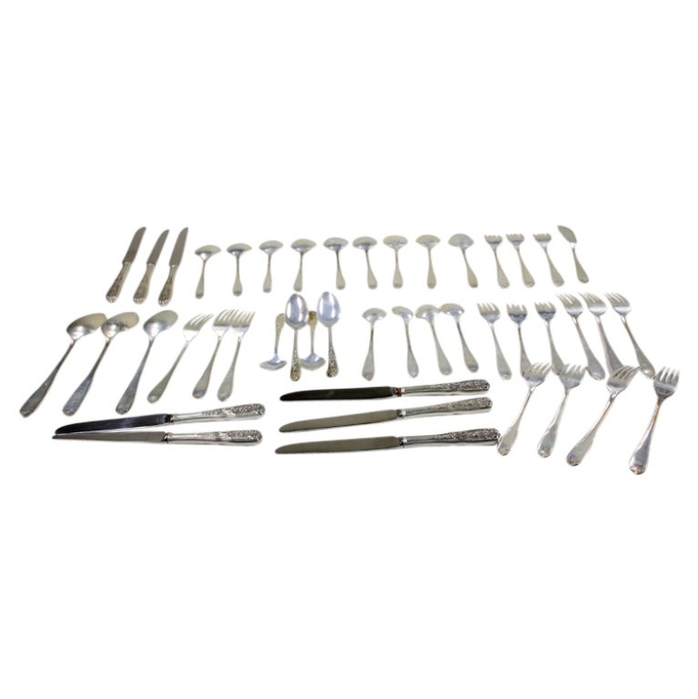 45 Pc Westmoreland Milburn Rose Sterling Flatware (1 of 1)