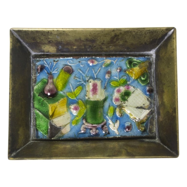 Enameled Small Chinese Tray (1 of 2)