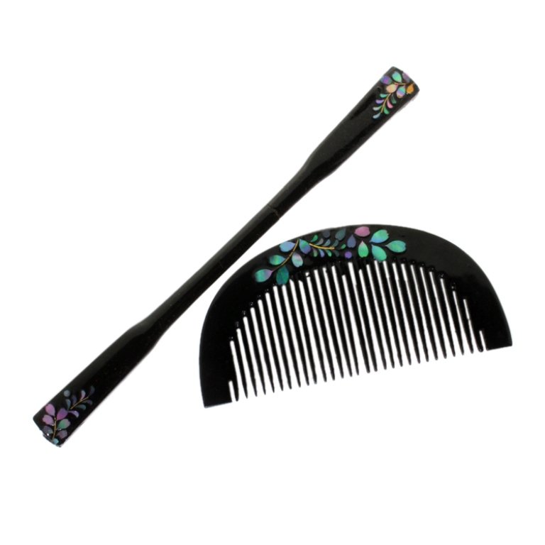 Japanese Hair Ornament and Comb (1 of 2)