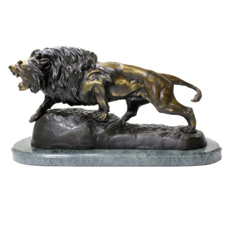 T. Cartier Bronze Lion Sculpture (1 of 4)