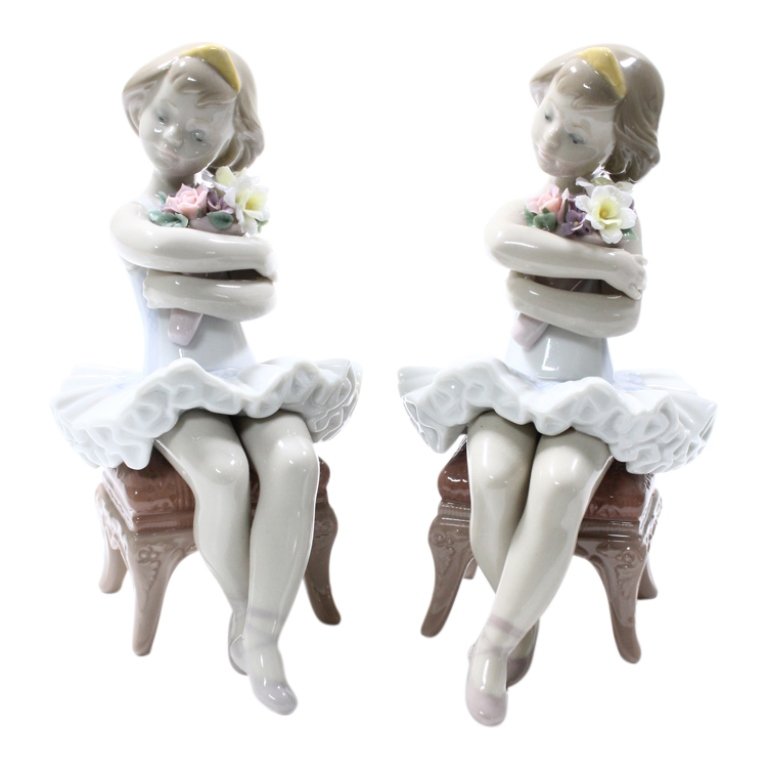 Pair Lladro First Performance Ballerina Figurines (1 of 3)