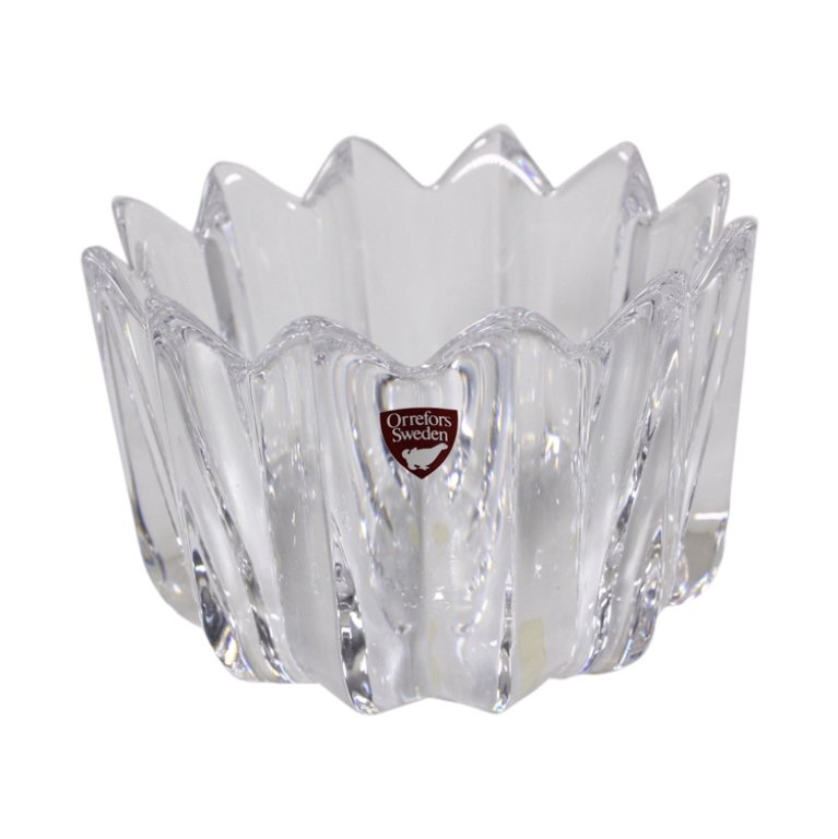 Orrefors Sweden Cut Crystal Nut Dish (1 of 4)