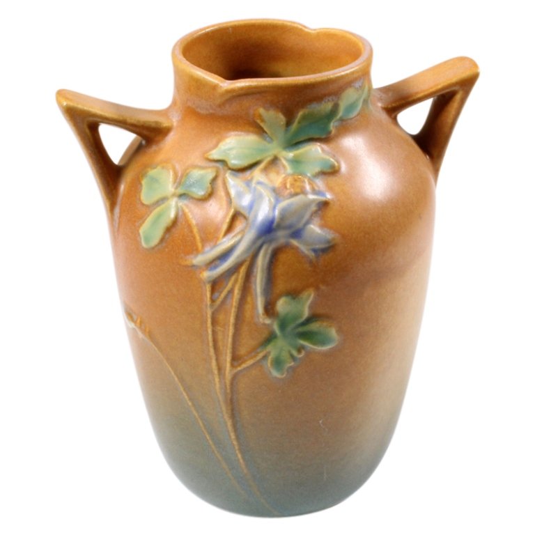 Roseville Pottery Columbine Two Handle Vase (1 of 3)