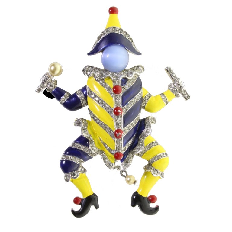 Marcel Boucher Punchinello Pin/Clip King Alla Gift (1 of 4)