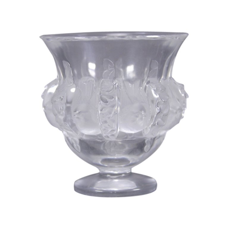 Lalique France Art Crystal Dampierre Pedestal Vase (1 of 3)
