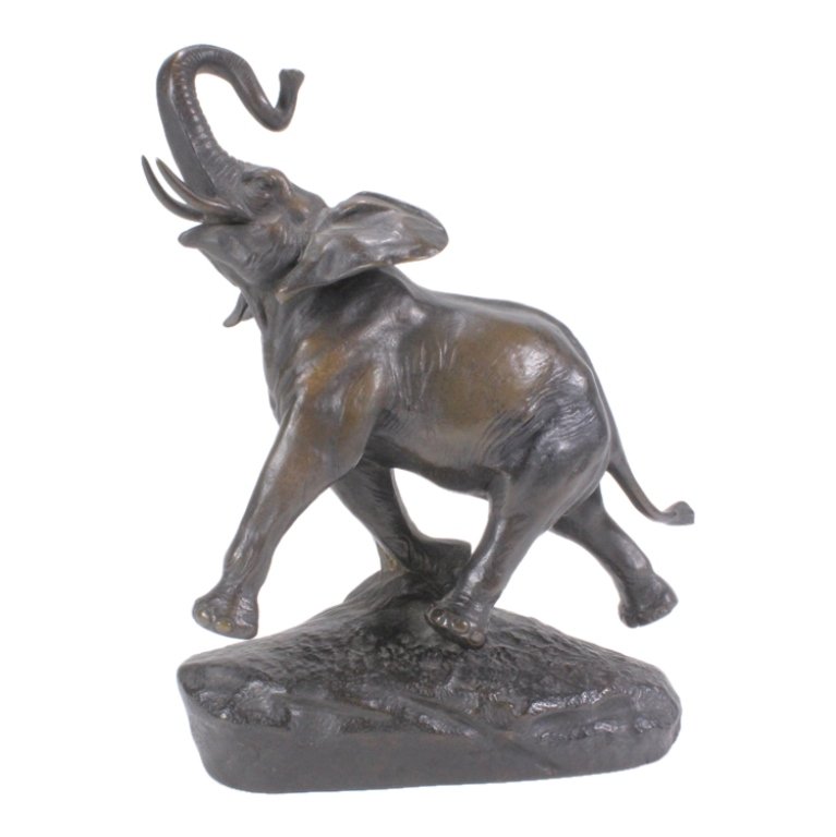 C Masson Paris Elephant Bronze: Est. $ 500 - 1000 C Masson Paris Elephant Bronze . Measures 8 inches tall, 5 inches long. Signed C. Masson. Foundry Stamp Thiebaut Freres Paris.