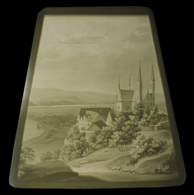 Porcelain Trapezoid Castle Lithophane (1 of 3)