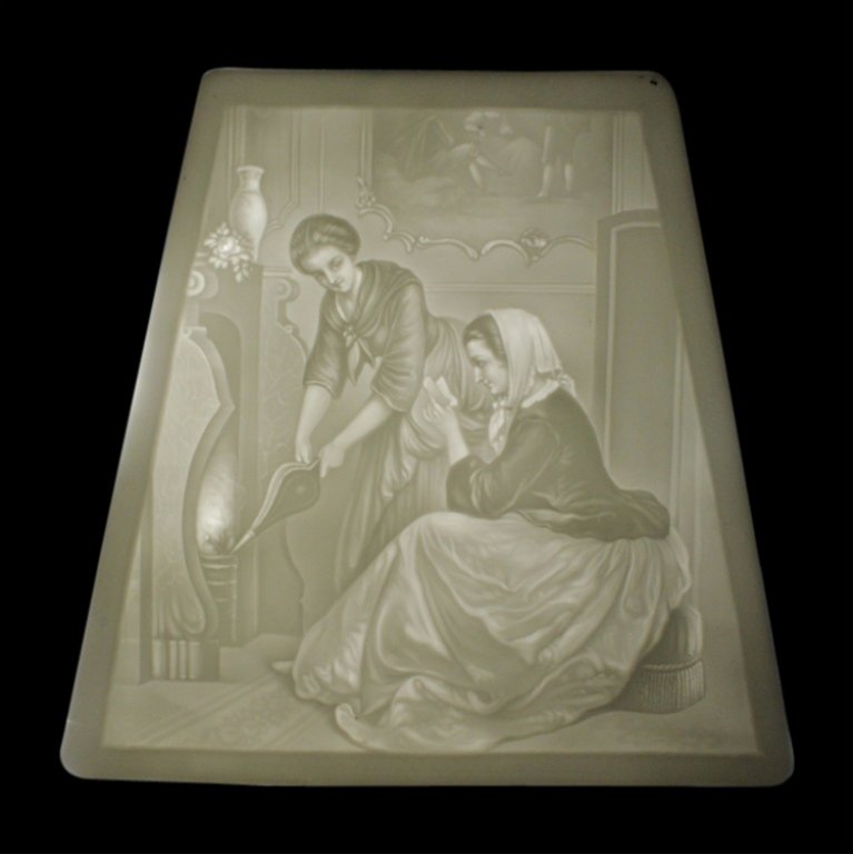 PPM Porcelain Women at Fireplace Lithophane (1 of 3)