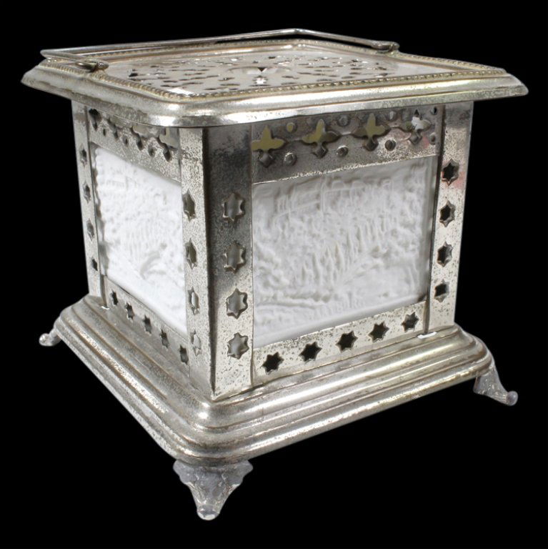 Square Chromium Plated Lithophane Tea Warmer (1 of 5)