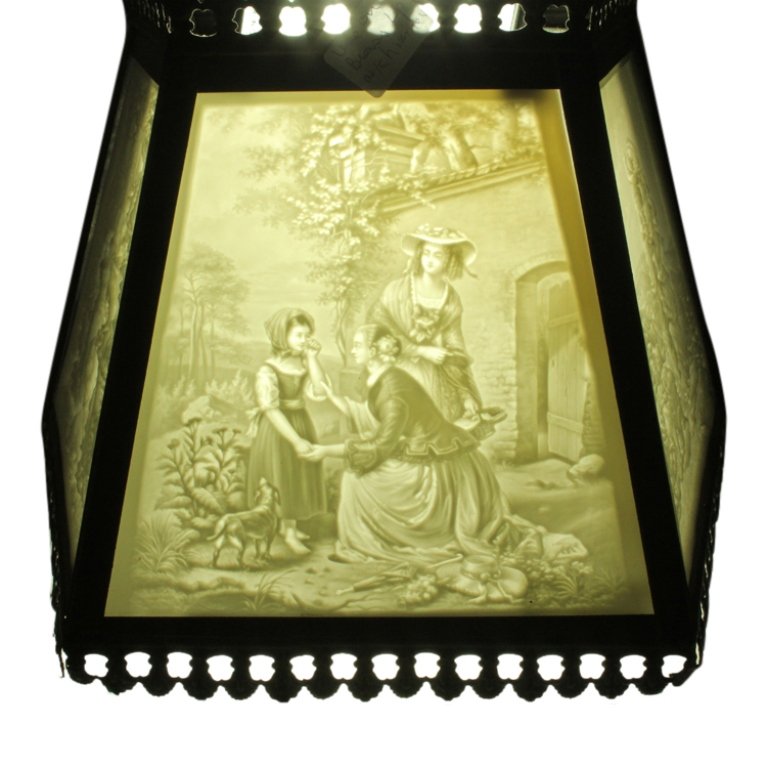 Five Panel Lithophane Lampshade Number 2 (1 of 6)