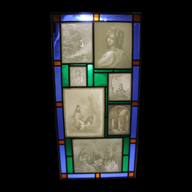 Large Lithophane Panel with Stained Glass (1 of 3)