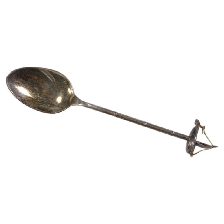 Sterling Sail Boat Souvenir Spoon: Est. $ 10 - 20 Sterling Sail Boat Souvenir Spoon. Patina, Measures 4 5/8 Inches Tall, 10 Grams