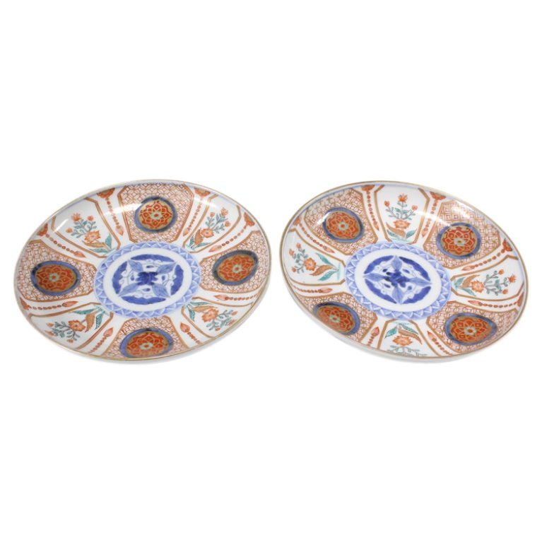 Pair of Japanese Imari Plates (1 of 4)