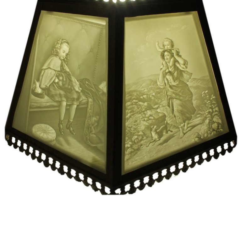 Five Panel Lithophane Lampshade (1 of 6)