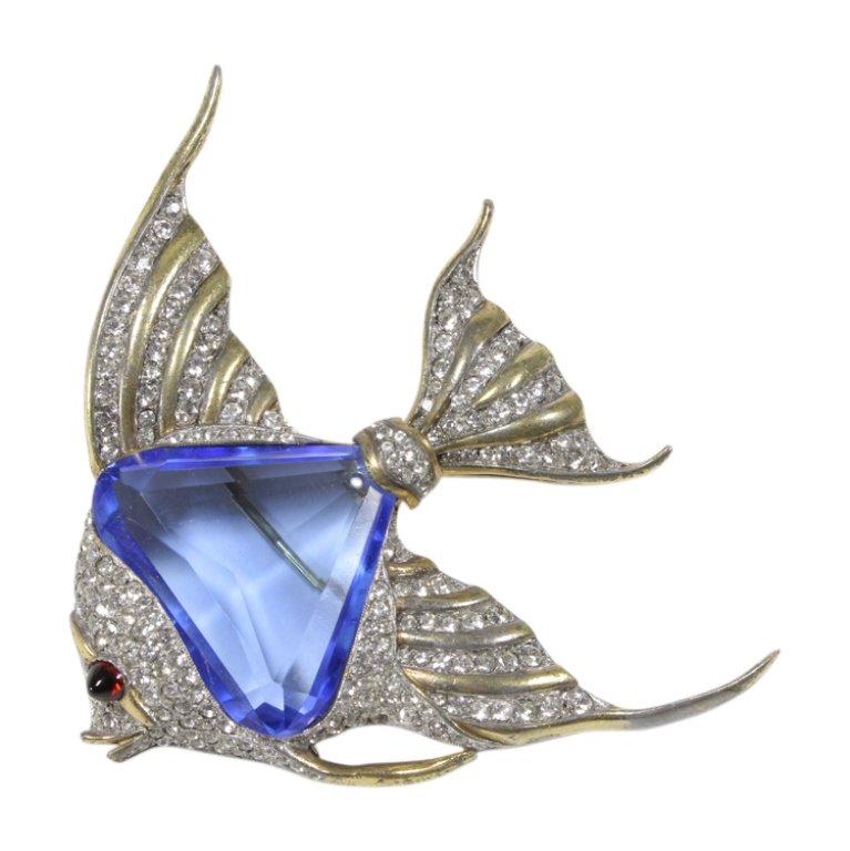 Trifari Angelfish Philippe Scarf or Fur Pin (1 of 2)