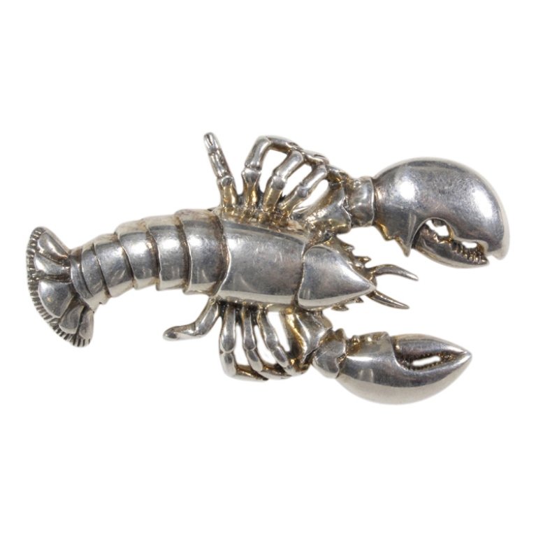 Large Sterling Lobster Brooch (1 of 2)