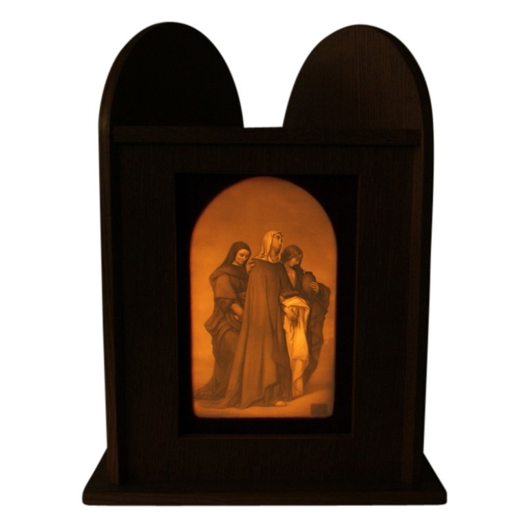 Oak Lithophane Display Case with 2 Panels (1 of 5)