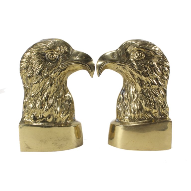 Brass Eaglehead Bookends (1 of 3)