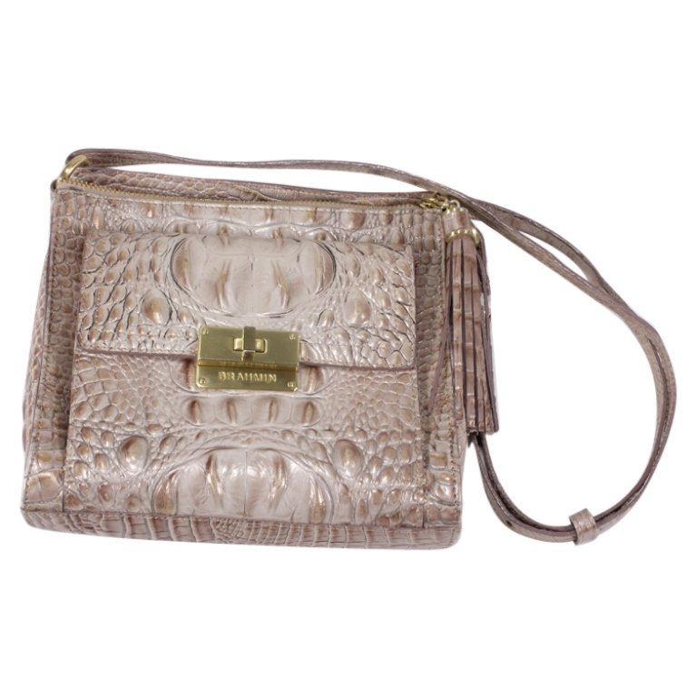 Beige Brahmin Crocodile Leather Purse (1 of 3)