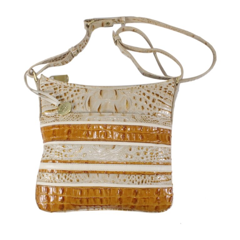Beige and Caramel Brahmin Crocodile Leather Purse (1 of 2)