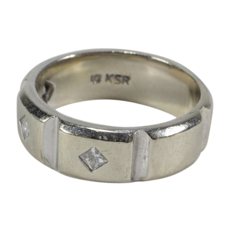 Men's Diamond & Gold Wedding Band (1 of 2)