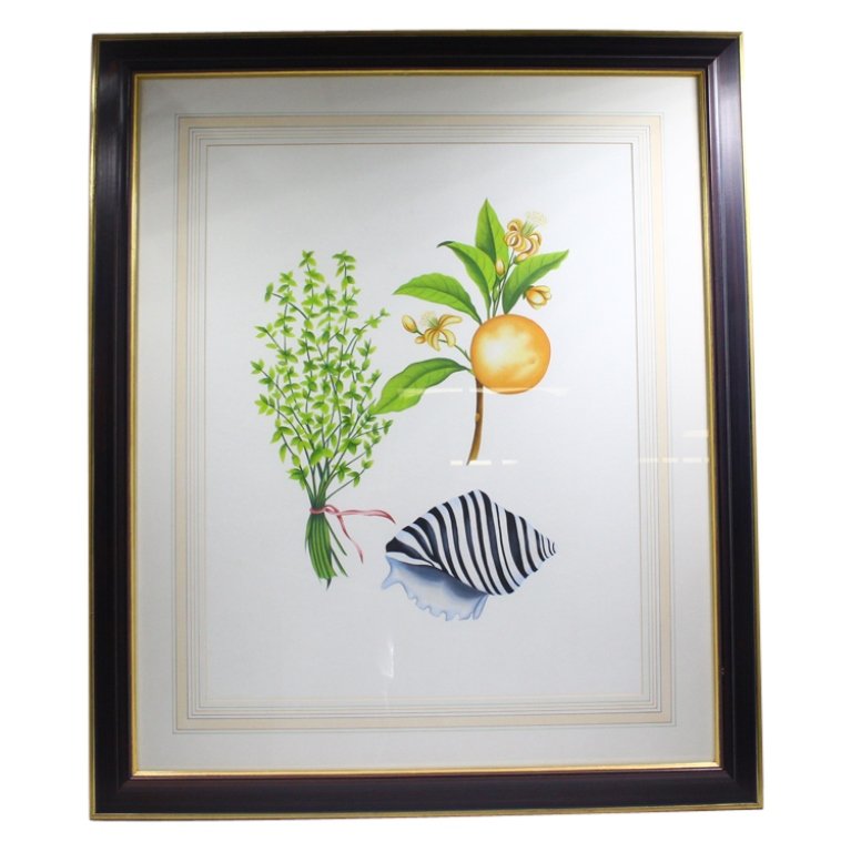 Floral, Fruit, and Shell Decorative Art Print (1 of 3)