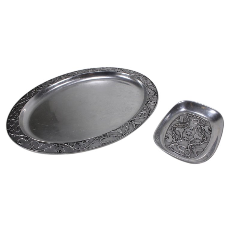 Wilton Armetale Barbed Wire Western Theme Platter (1 of 3)