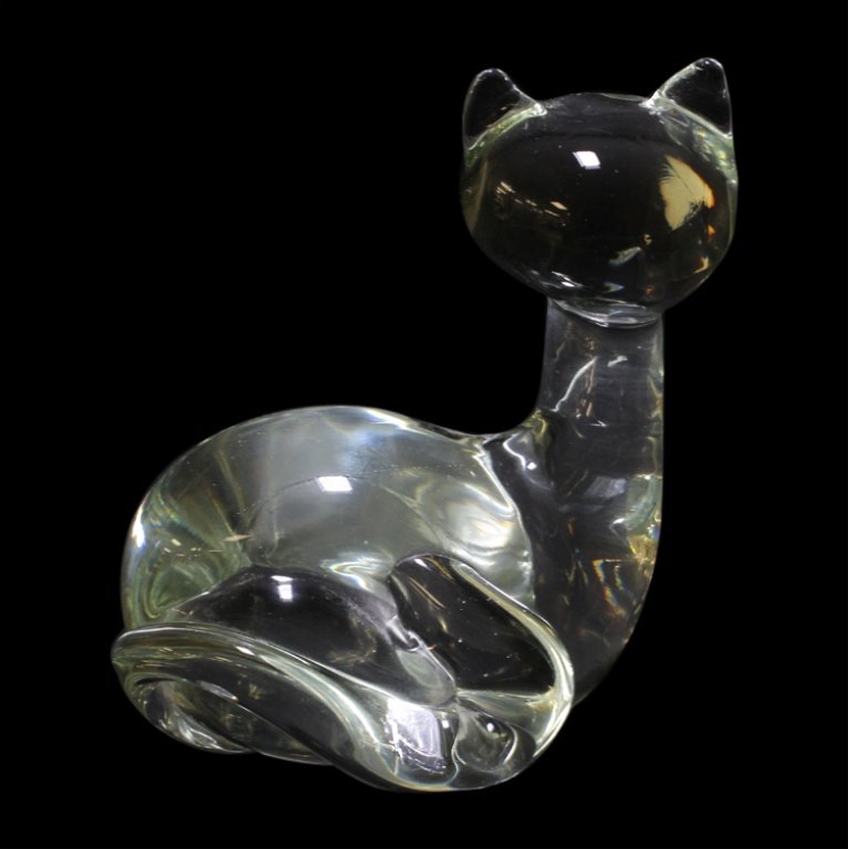 Licio Zanetti Murano Italian Art Glass Cat: Est. $ 100 - 200 Licio Zanetti Murano Italian Art Glass Cat Figurine. Marked Licio Zanetti. Italian artist from the Murano studio. 6.5 x 5 inches.
